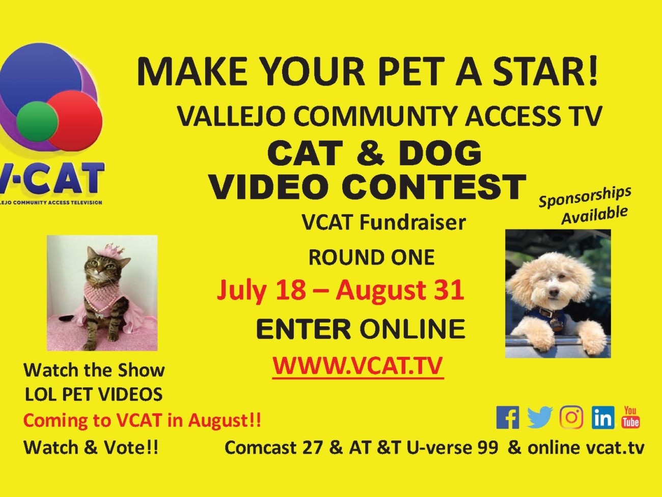 Contest Postcard - Vallejo Community Acess Television